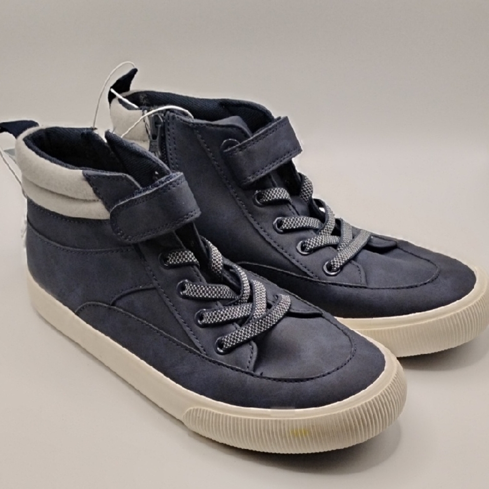 Kids Navy High-Top Sneakers
